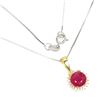 Image 1 : Natural Pigeon Blood Red Ruby Necklace