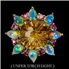 Image 1 : Natural Ethopian White Opal & Citrine Ring