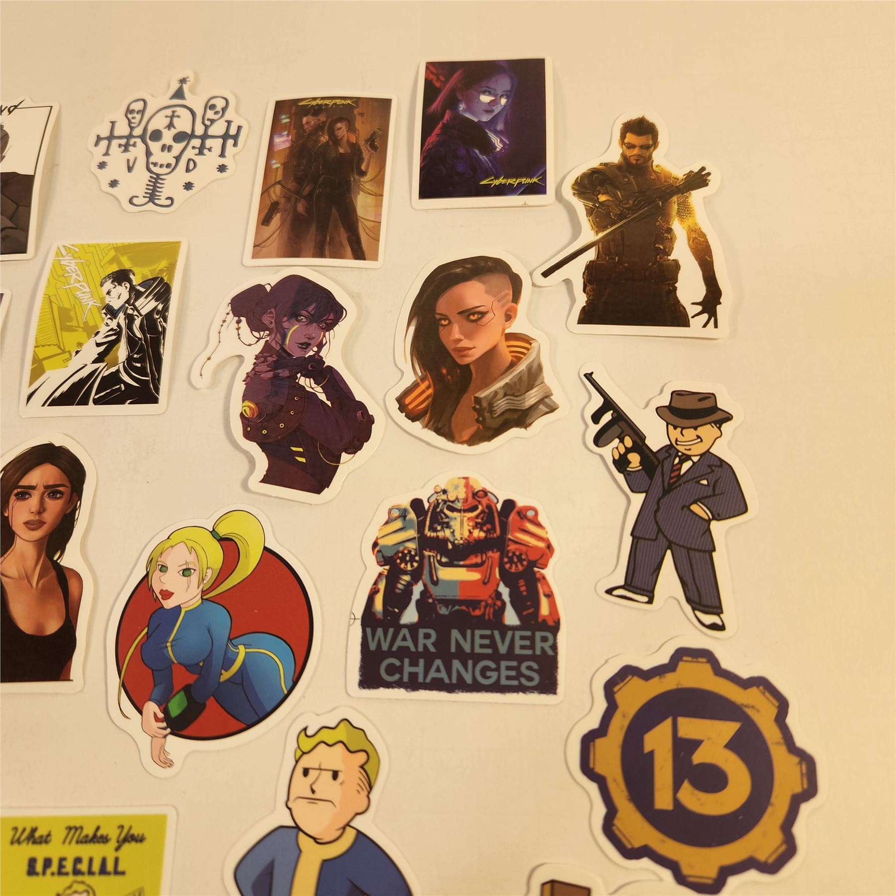 20 Cyberpunk & Fallout Stickers