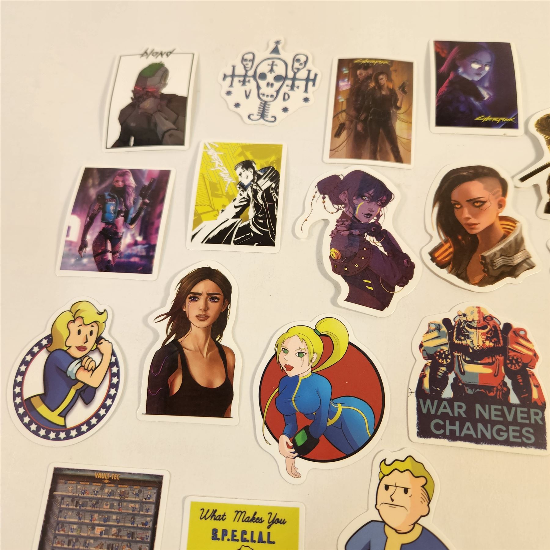 20 Cyberpunk & Fallout Stickers