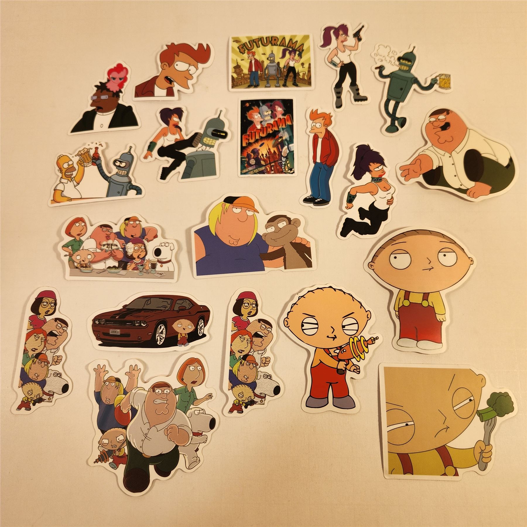 20 Assorted TV Animated Stickers