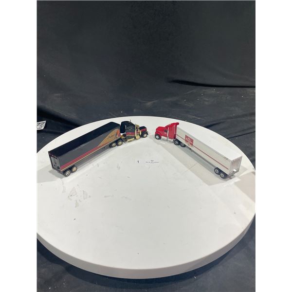 2 Collectable Die-Cast Semi Trucks