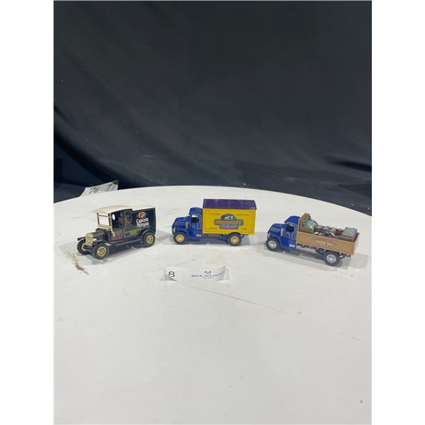 3 Collectable Die-Cast Semi Cars