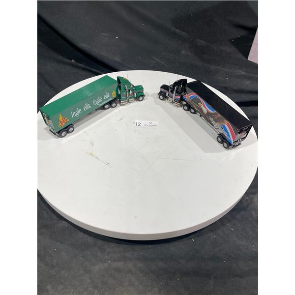 2 Collectable Die-Cast Semi Trucks
