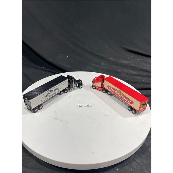 2 Collectable Die-Cast Semi Trucks