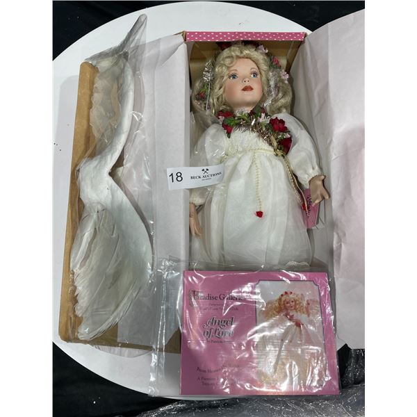 Treasure Collection Paradise Galleries Doll with White Dress & Wings" Angel of Love"