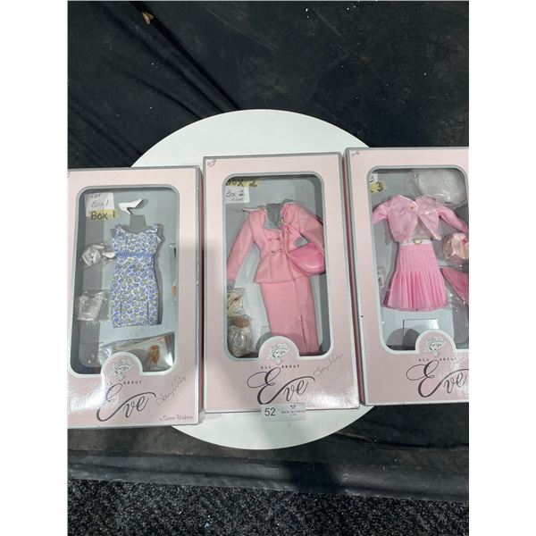 All About Eve 3 Sets Of Doll Clothes