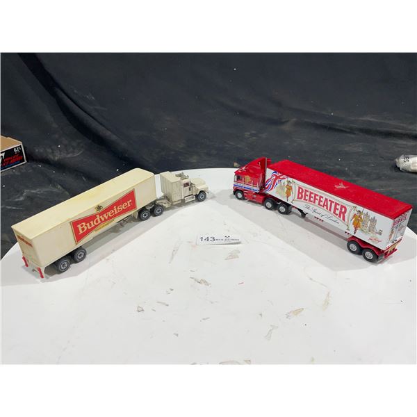 2 Collectible Die Cast Semi Trucls