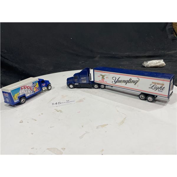 2 Collectable Die-Cast Semi Trucks