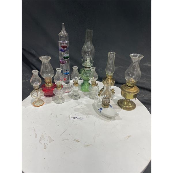 Large Collection Of Decorative Oil Lamps