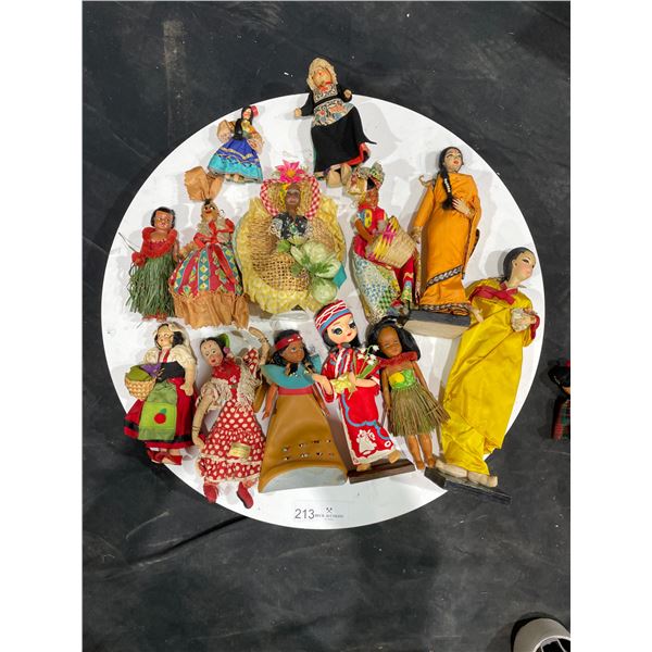 Assortment Of Cultural Themed Dolls
