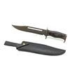 Image 1 : Fixed 10" Blade Bowie Knife with Leather Belt Sheath