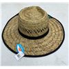 Image 1 : Sun Protection Straw Hat With Visor Size A, New