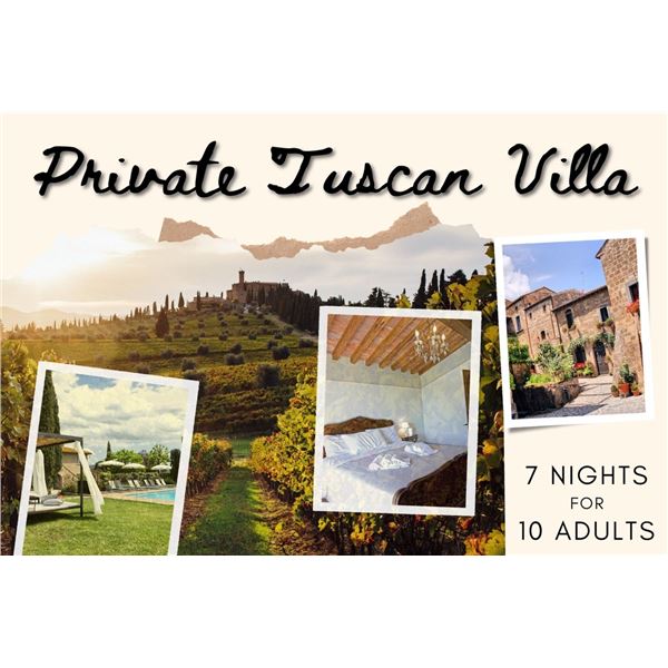 Tuscany – Private Villa for 10