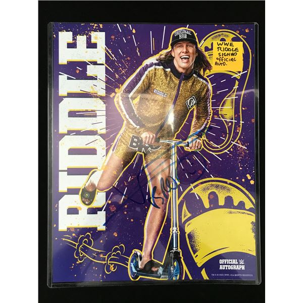 WWE RIDDLE SIGNED 8X10 WWE OFFICAL AUTOGRAPH