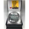 Image 1 : QUINN HUGHES SIGNED DRAFT PUCK (FANATICS COA )