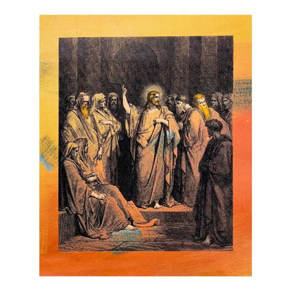 Jesus in the Temple by Steve Kaufman (1960-2010)