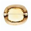 Image 3 : Antique 14K Rosy Yellow Gold 20 ctw Cushion Bezel Citrine Scale Pattern Pin Broo