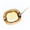 Image 4 : Antique 14K Rosy Yellow Gold 20 ctw Cushion Bezel Citrine Scale Pattern Pin Broo
