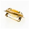 Image 6 : Antique 14K Rosy Yellow Gold 20 ctw Cushion Bezel Citrine Scale Pattern Pin Broo