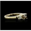 Image 1 : 14KT Yellow Gold 0.98 ctw Brown Diamond Ring