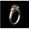 Image 3 : 14KT Yellow Gold 0.98 ctw Brown Diamond Ring