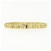 Image 2 : Men's 14K Solid Yellow Gold 8" Fancy Nugget Textured Boxy Link Chain Bracelet