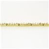 Image 5 : Men's 14K Solid Yellow Gold 8" Fancy Nugget Textured Boxy Link Chain Bracelet