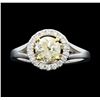 Image 2 : 1.25 ctw Diamond Ring - 14KT White And Yellow Gold