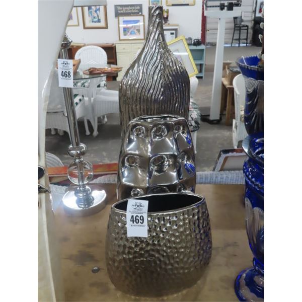 Silver Designers Vases (3)