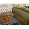 Image 2 : Wood & Leather Sleigh Bed Frame w/3 Drawer Night Stand