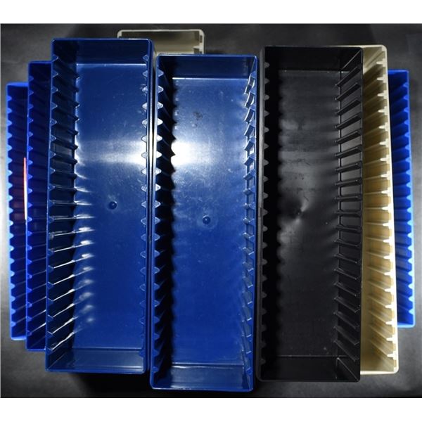 12NICE USED PLASTIC SLABBED COIN BOXES NO LIDS