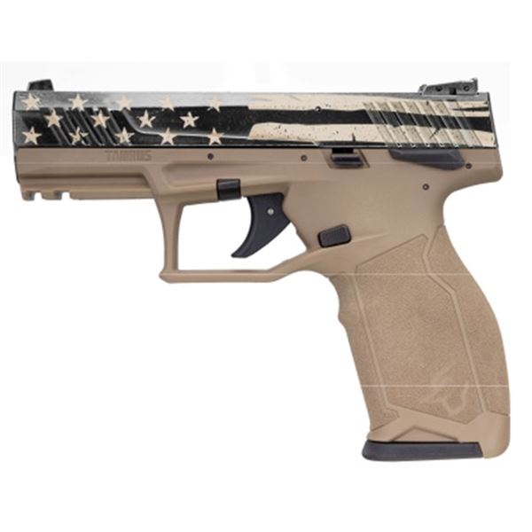 TAU TX22 22LR 4" 2-16RD BLK/US FLAG DISTRESSED