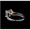 Image 3 : 1.09 ctw Fancy Yellow Diamond Ring - 14KT White Gold