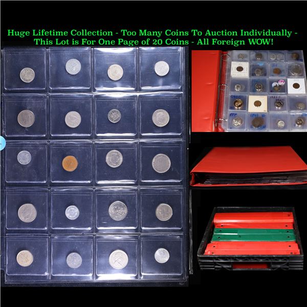 Huge Liifetime Collection - Too Many Coins To Auction Individually - This Lot is For One Page of 20 