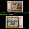 Image 1 : 1922 Weimar Germany 5,000 Mark Note P: 81D Grades Select AU