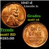 Image 1 : 1947-d Lincoln Cent 1c Grades GEM++ Unc RD