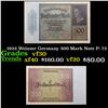 Image 1 : 1922 Weiamr Germany 500 Mark Note P: 73 Grades vf++