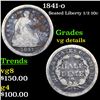 Image 1 : 1841-o Seated Liberty Half Dime 1/2 10c Grades vg details