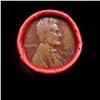 Image 2 : Mixed small cents 1c orig shotgun roll, 1928-p Lincoln Cent, Wheat Cent other end, Coca Cola Brandt 