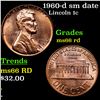 Image 1 : 1960-d sm date Lincoln Cent 1c Grades GEM+ Unc RD
