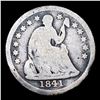 Image 2 : 1841-p Seated Liberty Half Dime 1/2 10c Grades f details