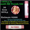 Image 1 : Shotgun Lincoln 1c roll, 1970-p 50 pcs Brandt 50c Wrapper.