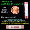 Image 1 : Shotgun Lincoln 1c roll, 1983-p 50 pcs Brandt 50c Wrapper.