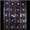Image 2 : Page of 20 Different Date Lincoln 1 Cents Most Red and 1 Steel, Most Gem Unc or Better