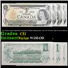 Image 1 : 4x Consecutive 1969-1975 Canada 1 Dollar Banknotes, All CU! P# 85c, Sig. Crow & Bouey Grades CU