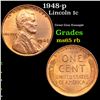 Image 1 : 1948-p Lincoln Cent 1c Grades GEM Unc RB