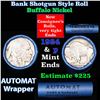 Image 1 : Buffalo Nickel Shotgun Roll in Old Bank Style 'Abbott Coin Counter AutoMat' Wrapper 1924 & p Mint En