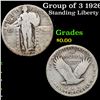 Image 1 : Group of 3 1926-p, 1928-d, 1928-s Standing Liberty Quarter 25c