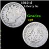 Image 1 : 1912-d Liberty Nickel 5c Grades vg, very good